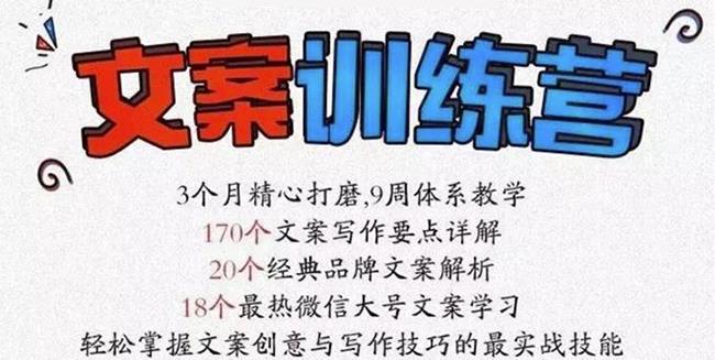 龙小天《文案训练营》全面系统解决文案写作难题！网创吧-网创项目资源站-副业项目-创业项目-搞钱项目念念云网创