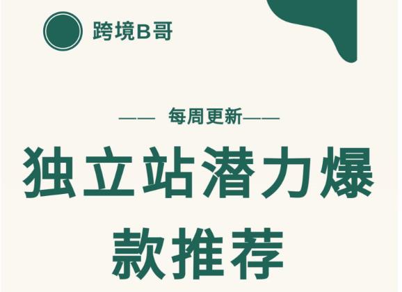 【跨境B哥】独立站潜力爆款选品推荐，测款出单率高达百分之80（每周更新）网创吧-网创项目资源站-副业项目-创业项目-搞钱项目念念云网创