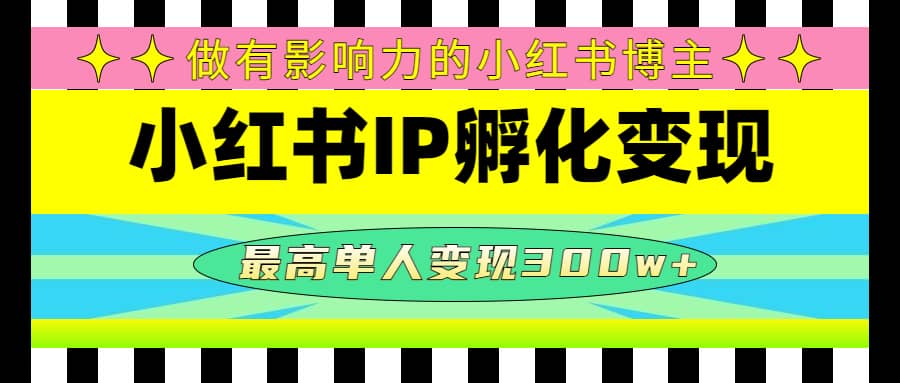 某收费培训-小红书IP孵化变现：做有影响力的小红书博主网创吧-网创项目资源站-副业项目-创业项目-搞钱项目念念云网创