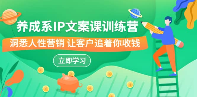 养成系-IP文案课训练营，文案心法的天花板 洞悉人性营销 让客户追着你收钱网创吧-网创项目资源站-副业项目-创业项目-搞钱项目念念云网创
