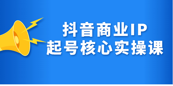 抖音商业IP起号核心实操课，带你玩转算法，流量，内容，架构，变现网创吧-网创项目资源站-副业项目-创业项目-搞钱项目念念云网创