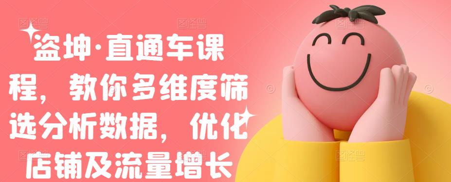 盗坤·直通车课程，教你多维度筛选分析数据，优化店铺及流量增长网创吧-网创项目资源站-副业项目-创业项目-搞钱项目念念云网创