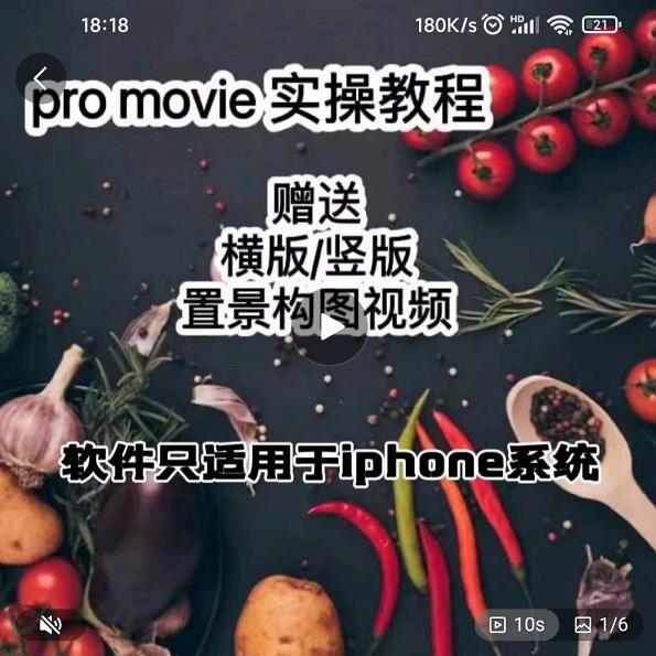 漆十二美食摄影，25​节promovie实操高手课节网创吧-网创项目资源站-副业项目-创业项目-搞钱项目念念云网创
