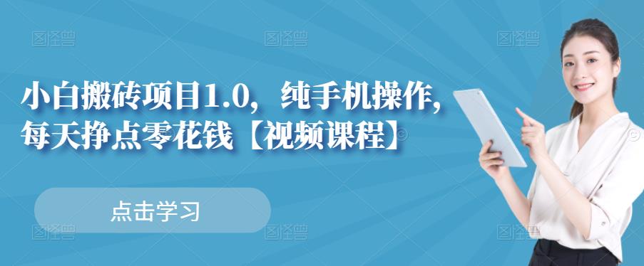小白搬砖项目1.0，纯手机操作，每天兼职挣点零花钱网创吧-网创项目资源站-副业项目-创业项目-搞钱项目念念云网创