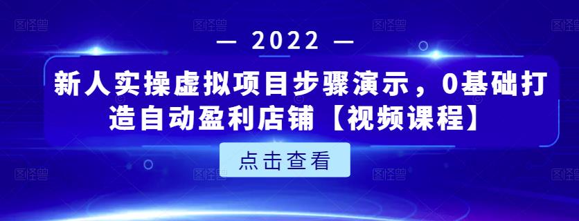 新人实操虚拟项目步骤演示，0基础打造自动盈利店铺【视频课程】网创吧-网创项目资源站-副业项目-创业项目-搞钱项目念念云网创