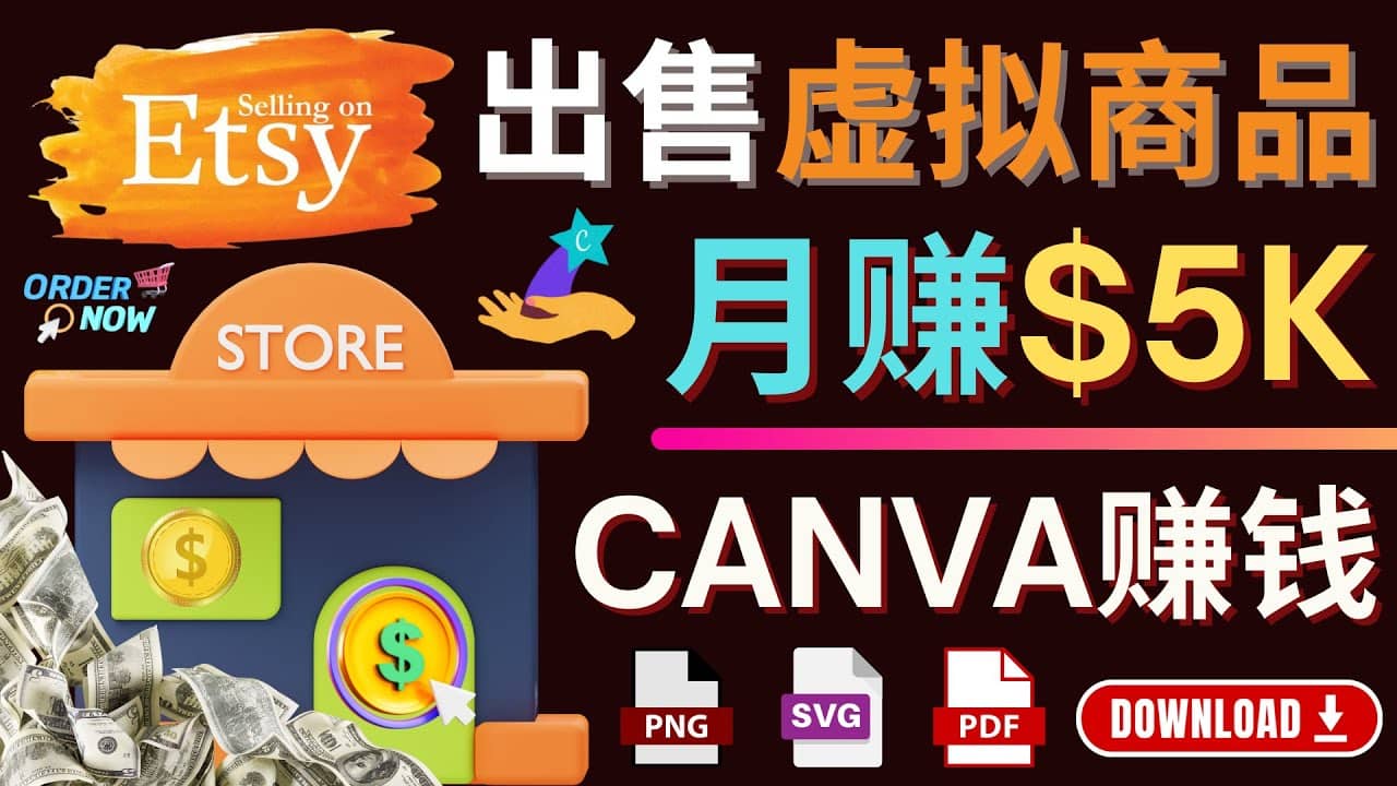 通过Etsy出售Canva模板，操作简单，收益高，月赚5000美元网创吧-网创项目资源站-副业项目-创业项目-搞钱项目念念云网创