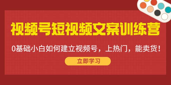 视频号短视频文案训练营：0基础小白如何建立视频号，上热门，能卖货！网创吧-网创项目资源站-副业项目-创业项目-搞钱项目念念云网创