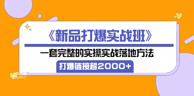 《新品打爆实战班》一套完整的实操实战落地方法，打爆链接超2000+（38节课)网创吧-网创项目资源站-副业项目-创业项目-搞钱项目念念云网创