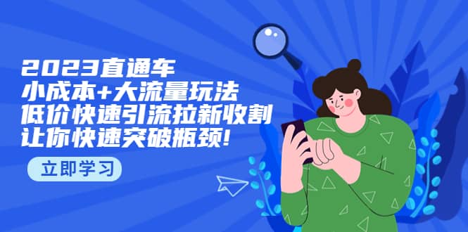 2023直通小成本+大流量玩法，低价快速引流拉新收割，让你快速突破瓶颈网创吧-网创项目资源站-副业项目-创业项目-搞钱项目念念云网创