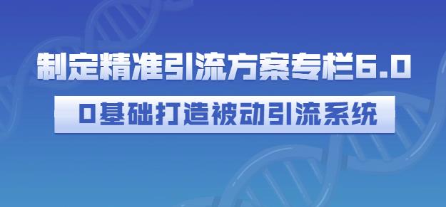 制定精准引流方案专栏6.0，0基础打造被动引流系统网创吧-网创项目资源站-副业项目-创业项目-搞钱项目念念云网创