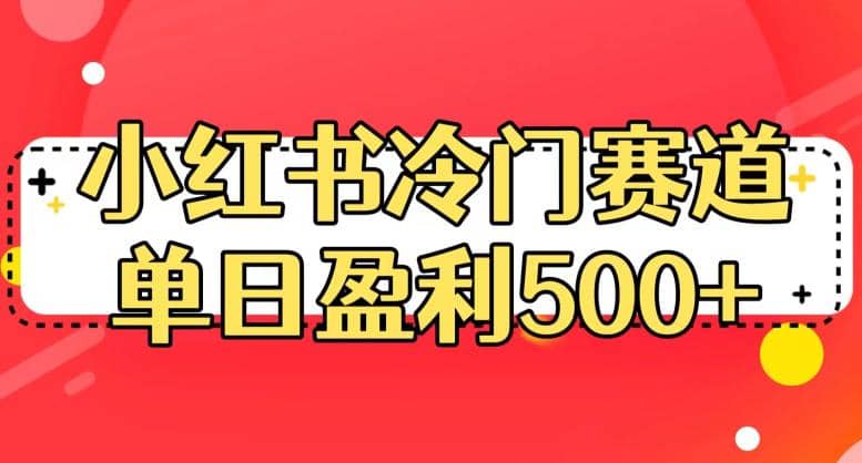 小红书冷门赛道，单日盈利500+【揭秘】网创吧-网创项目资源站-副业项目-创业项目-搞钱项目念念云网创