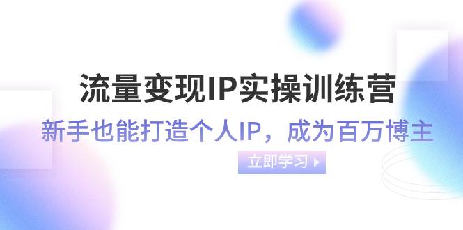 流量变现-IP实操训练营：新手也能打造个人IP，成为百万博主（46节课）网创吧-网创项目资源站-副业项目-创业项目-搞钱项目念念云网创