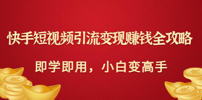 快手短视频引流变现赚钱全攻略：即学即用，小白变高手（价值980元）网创吧-网创项目资源站-副业项目-创业项目-搞钱项目念念云网创