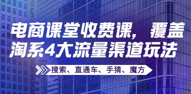 某电商课堂收费课，覆盖淘系4大流量渠道玩法【搜索、直通车、手猜、魔方】网创吧-网创项目资源站-副业项目-创业项目-搞钱项目念念云网创