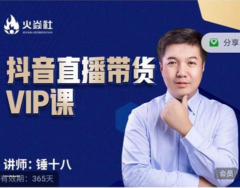 锤十八-抖音直播带货VIP课，专注直播带货有效盈利模式网创吧-网创项目资源站-副业项目-创业项目-搞钱项目念念云网创