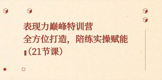 表现力巅峰特训营，全方位打造，陪练实操赋能（21节课）网创吧-网创项目资源站-副业项目-创业项目-搞钱项目念念云网创