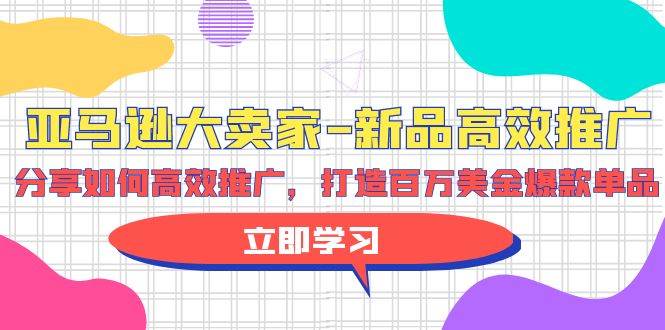 亚马逊 大卖家-新品高效推广，分享如何高效推广，打造百万美金爆款单品网创吧-网创项目资源站-副业项目-创业项目-搞钱项目念念云网创