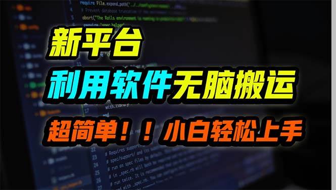 新平台用软件无脑搬运，月赚10000+，小白也能轻松上手网创吧-网创项目资源站-副业项目-创业项目-搞钱项目念念云网创