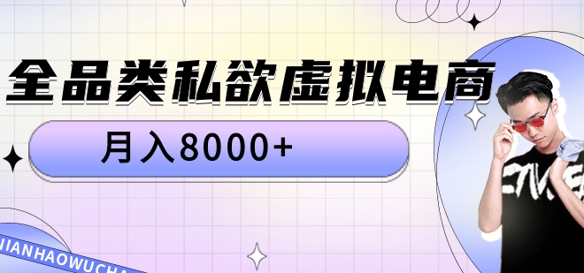 全品类私域虚拟电商，月入8000+网创吧-网创项目资源站-副业项目-创业项目-搞钱项目念念云网创