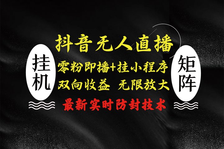 抖音无人直播最新独家玩法，小雪花+撸音浪双向收益，可矩阵放大网创吧-网创项目资源站-副业项目-创业项目-搞钱项目念念云网创