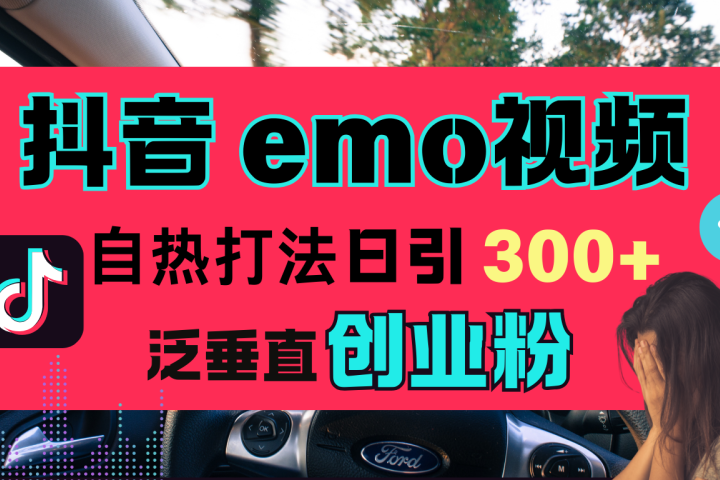 抖音“EMO视频”自热流打法，日引300+泛垂直创业粉网创吧-网创项目资源站-副业项目-创业项目-搞钱项目念念云网创