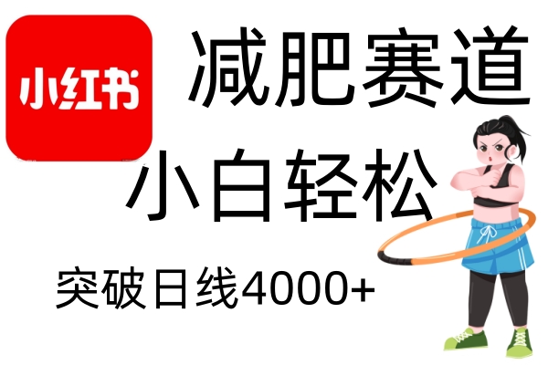 小红书减肥赛道，小白轻松日利润4000+网创吧-网创项目资源站-副业项目-创业项目-搞钱项目念念云网创