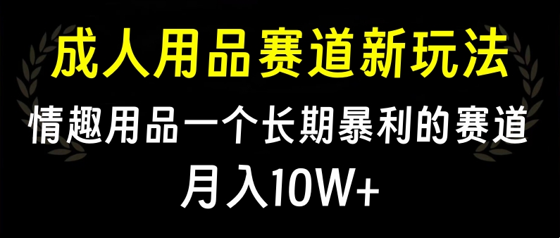 大人用品赛道新玩法，情趣用品一个长期暴利的赛道，月入10W+网创吧-网创项目资源站-副业项目-创业项目-搞钱项目念念云网创