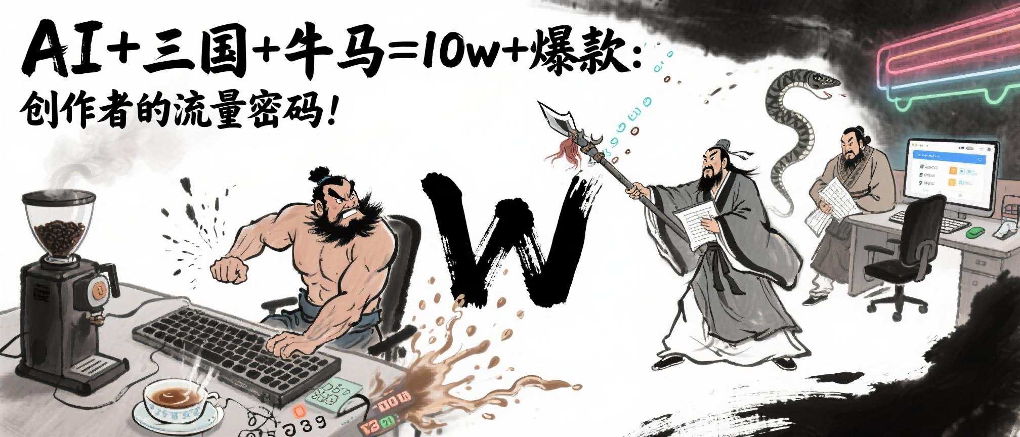 AI+三国+牛马=10w+爆款：创作者的流量密码！网创吧-网创项目资源站-副业项目-创业项目-搞钱项目念念云网创