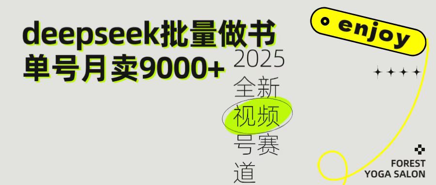 2025最新视频号项目 如何用Deepseek快速批量制作书单号 日入1000＋网创吧-网创项目资源站-副业项目-创业项目-搞钱项目念念云网创